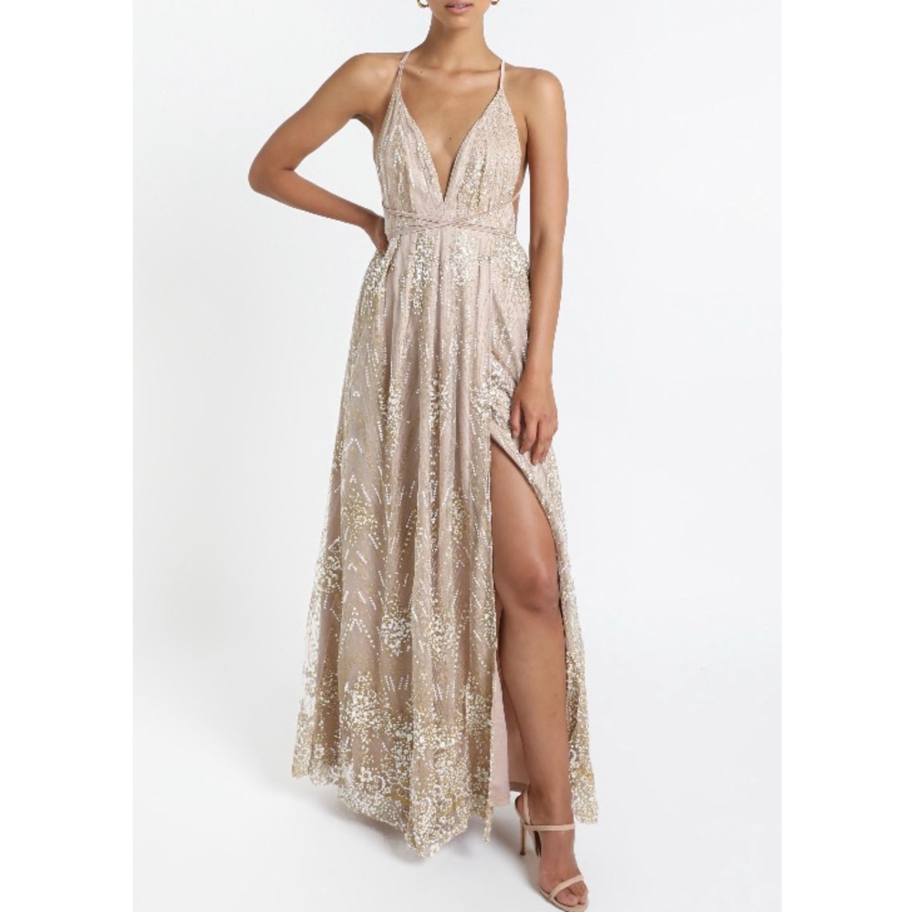 BRAND NEW sequin maxi dress showpo